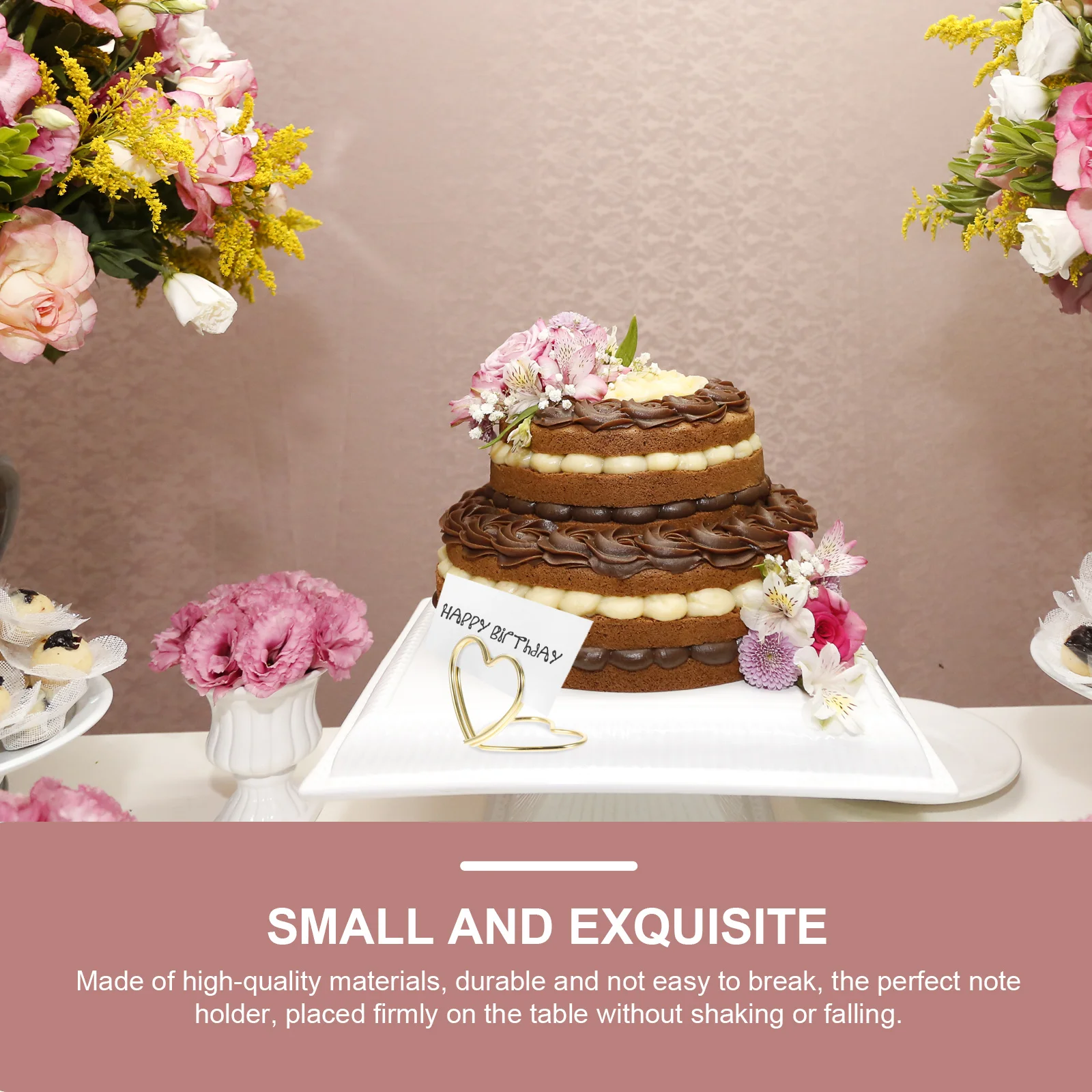 

20Pcs Heart-Shaped Memo Clips Premium Photo Holder Clamps Steady Desktop Note Stands Wedding Birthday Xmas Party Table Number