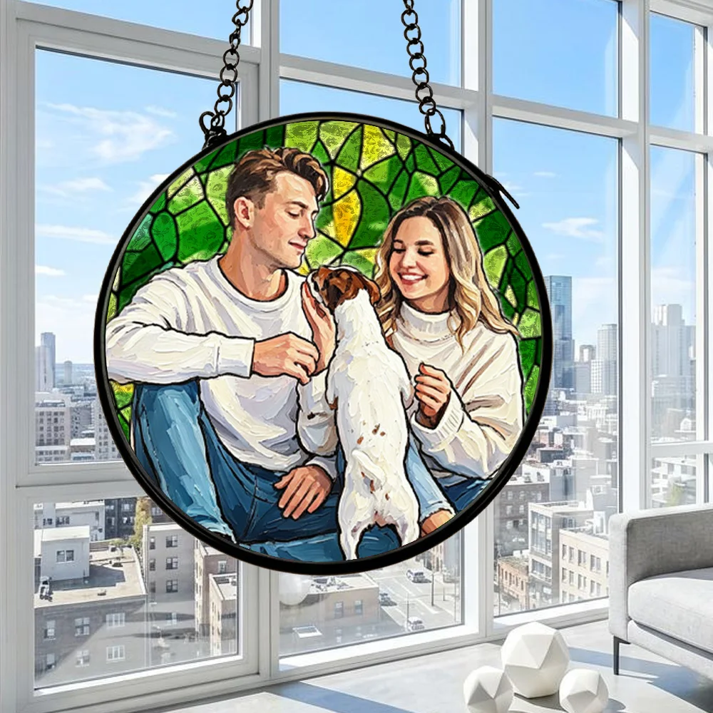 1 pc Personalized Rainbow sun catcher with chain For Anniversaries Girlfriend/Boyfriend's Birthday,Family,Your Lover,Dining Room view 4