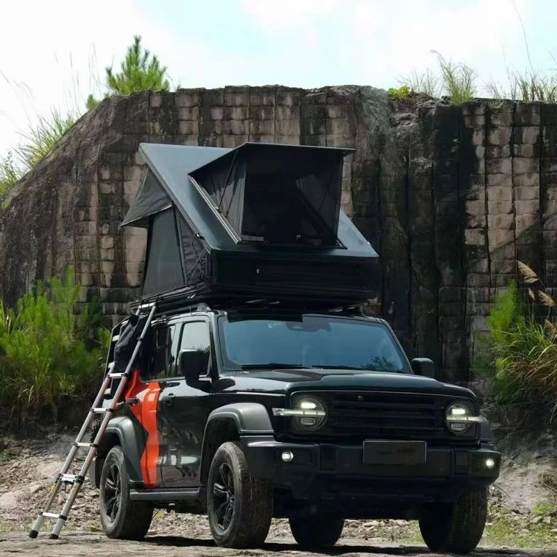 2026 4x4 Camping Portable OEM X Hinge Car Rooftop Tent Hardshell Large Space Roof Top Tent Hard Shell Aluminum RTT Tent Rooftop
