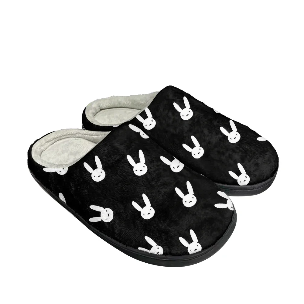 Hot Cool Bad Bunny Fashion Cotton Custom Slippers Mens Womens Sandals Plush Casual Keep Warm Shoes Thermal Comfortable Slipper