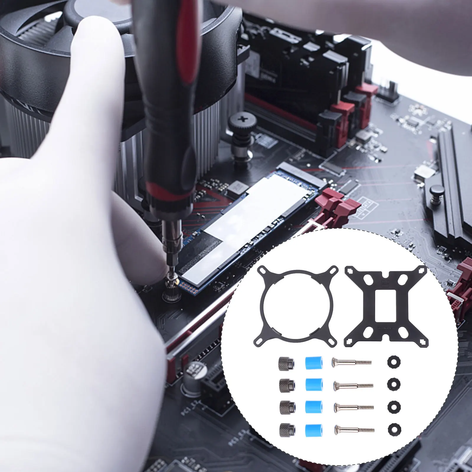 

CPU Water Buckle Package CPU Heatsink Bracket Motherboard Retention Base for 17XX Strong Durable Cooling Fan Mounting St Laptop