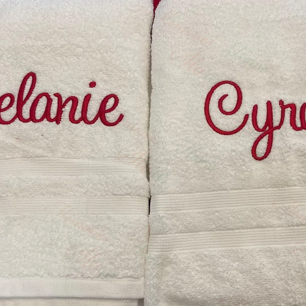 35x75cm Embroidered Hand Towels Personalized Name Monogrammed Handtowel Wedding Party Gift Towel Set Custom Name Cotton Towels