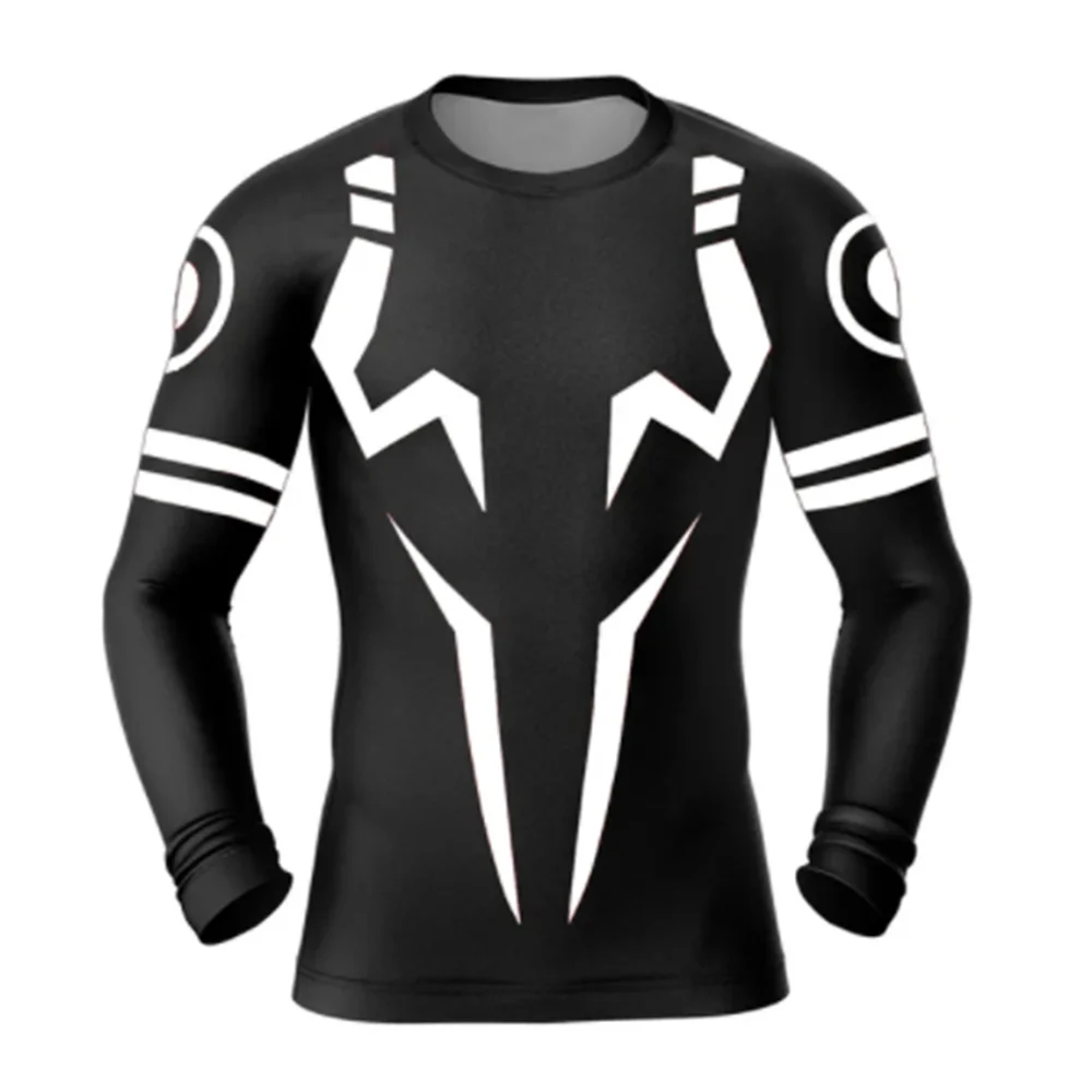 Anime Jujutsu Kaisen 3D Print New Compression T Shirt MMA Rashguard Shirt Męska koszulka do biegania Muay Thai Sports Gym Bjj Boxing Jerseys