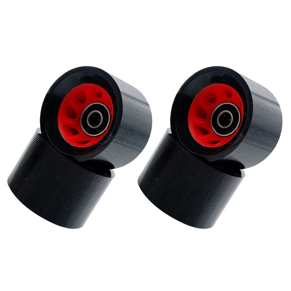 

1Set Double Row Roller Skating Wheels 95A Hardness PU Wear-Resistant Outdoor Skating Wheels for Concrete Asphalt Streets