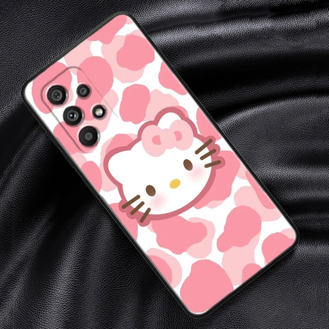 Hello Kitty Sanrio Cute For Samsung A53 A52 A33 A32 A51 A71 A21S A13 A73 A50 A22 A23 A03 A72 A54 A12 5G Black Phone Case