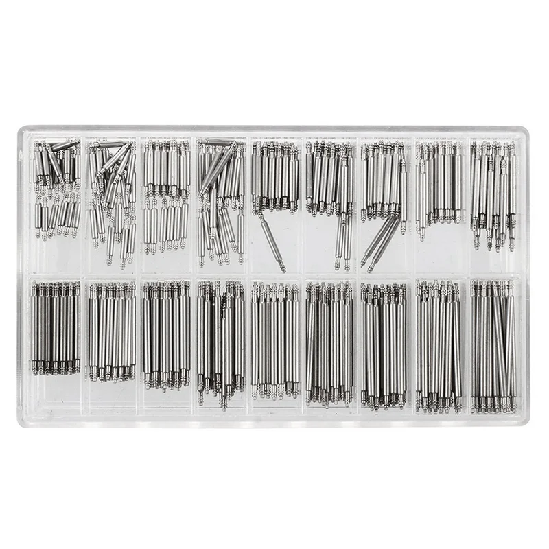 360Pcs Watch Spring Bar 8Mm-25Mm Strap Link Pins Metal Repair Kit Tool Strap Link Pins Cotter Bar Watch Tools