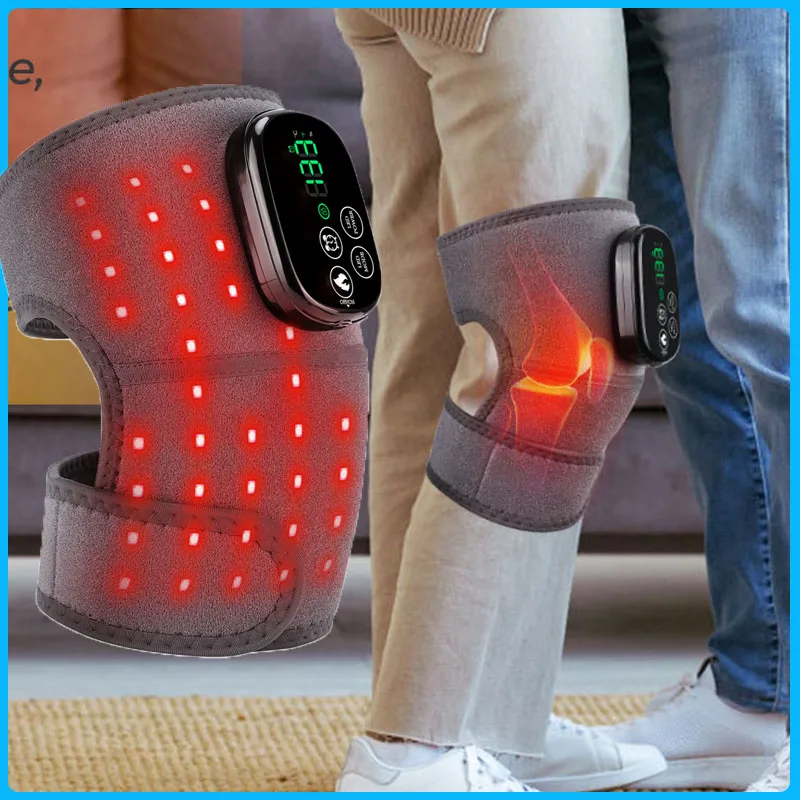 

LED Knee Massage Heating Vibration Massage Electric Knee Pad Leg Joint Heating Pad BraceMuscle Relax 3 In 1 660&850nm