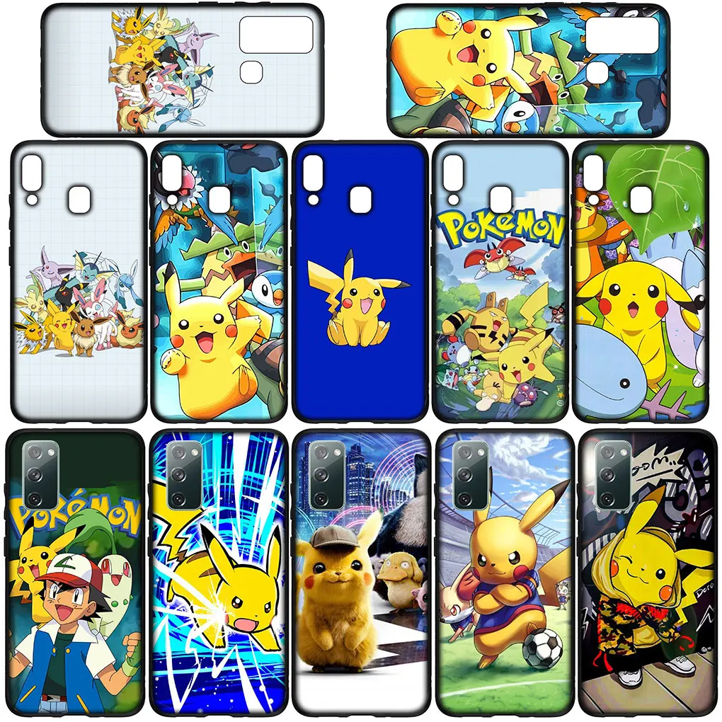 Pokemon Pikachu Cover Phone Casing for Xiaomi Redmi Note 11 10 9 8 Pro 9S 10S 11S 9A 9C NFC 9T 10A 10C 8A Soft Case