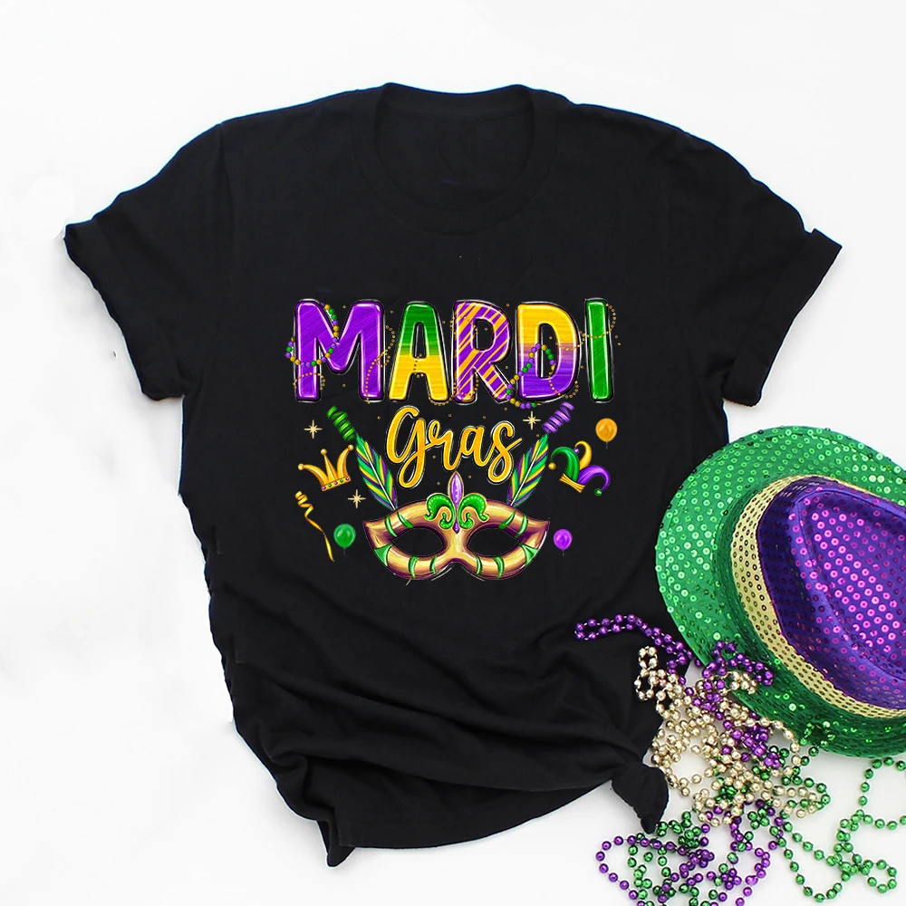 New Orleans Tee Funny Mardi Gras Carnival Lover Shirt Fat Tuesday Gift Mardi Gras Festival Shirts Graphic Tops Clothing