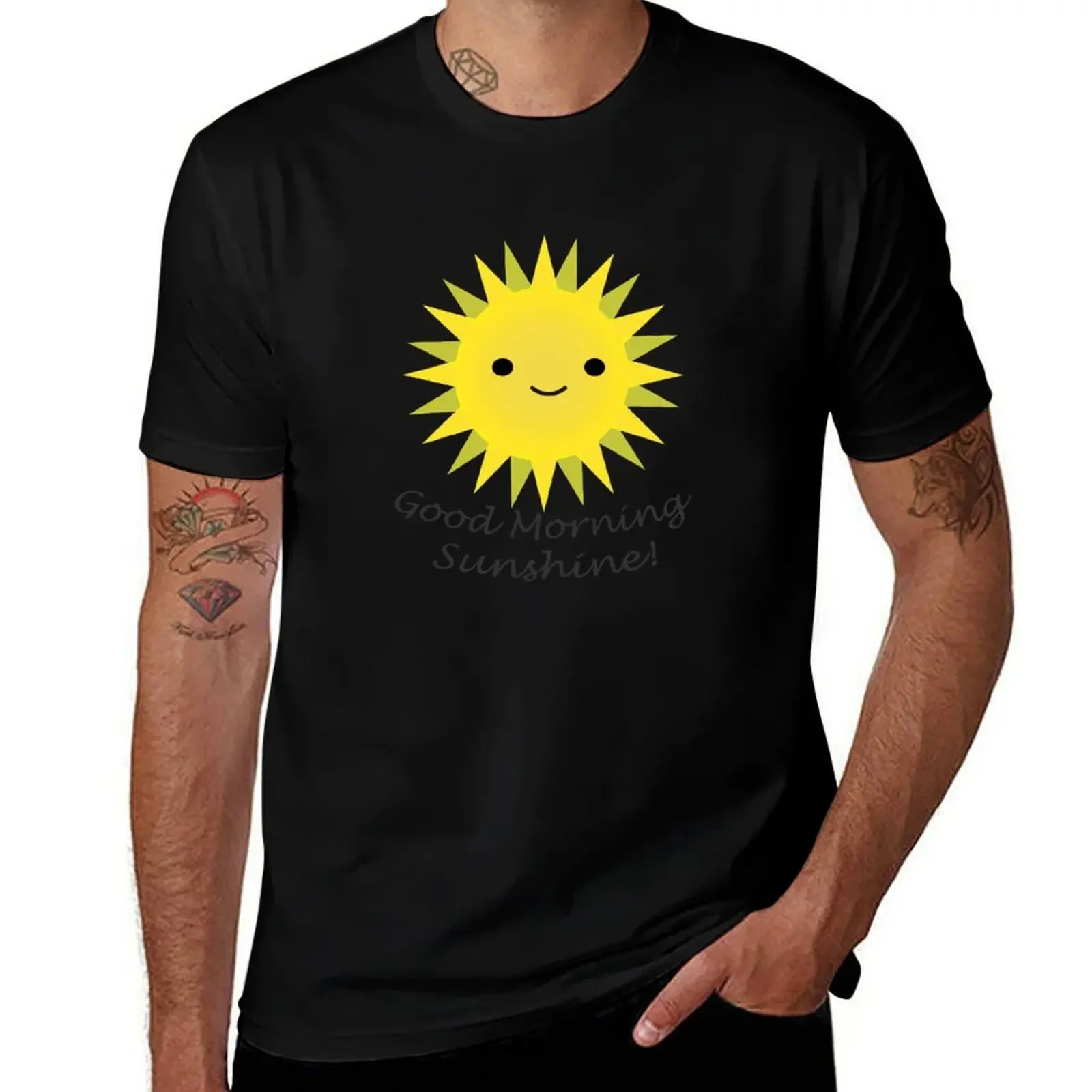 

Good Morning Sunshine Cute Kawaii Sun T-Shirt Short sleeve tee cute tops plus size tops plain black t shirts men
