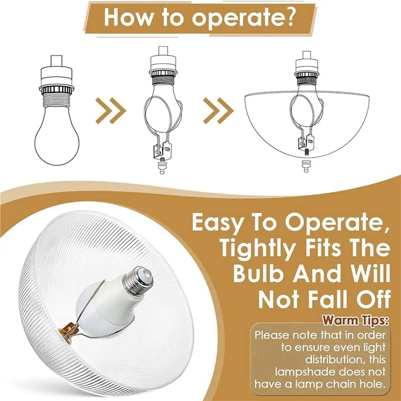 GTBL 8 Pack Clip On Lamp Shade, Light Cover For A Type Bulb, 8 Inch DIA X 4 1/4 Inch Height Lamp Cover