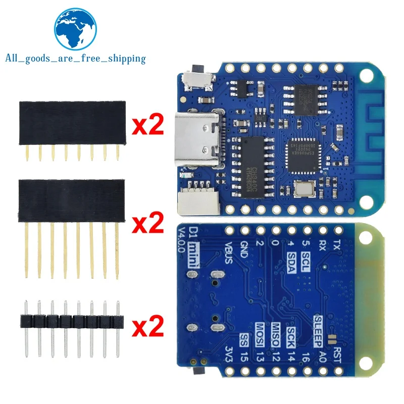 1/5PCS WEMOS D1 Mini V4.0.0 TYPE-C USB WIFI Internet of Things Board based ESP8266 4MB MicroPython Nodemcu Arduino Compatible image 2
