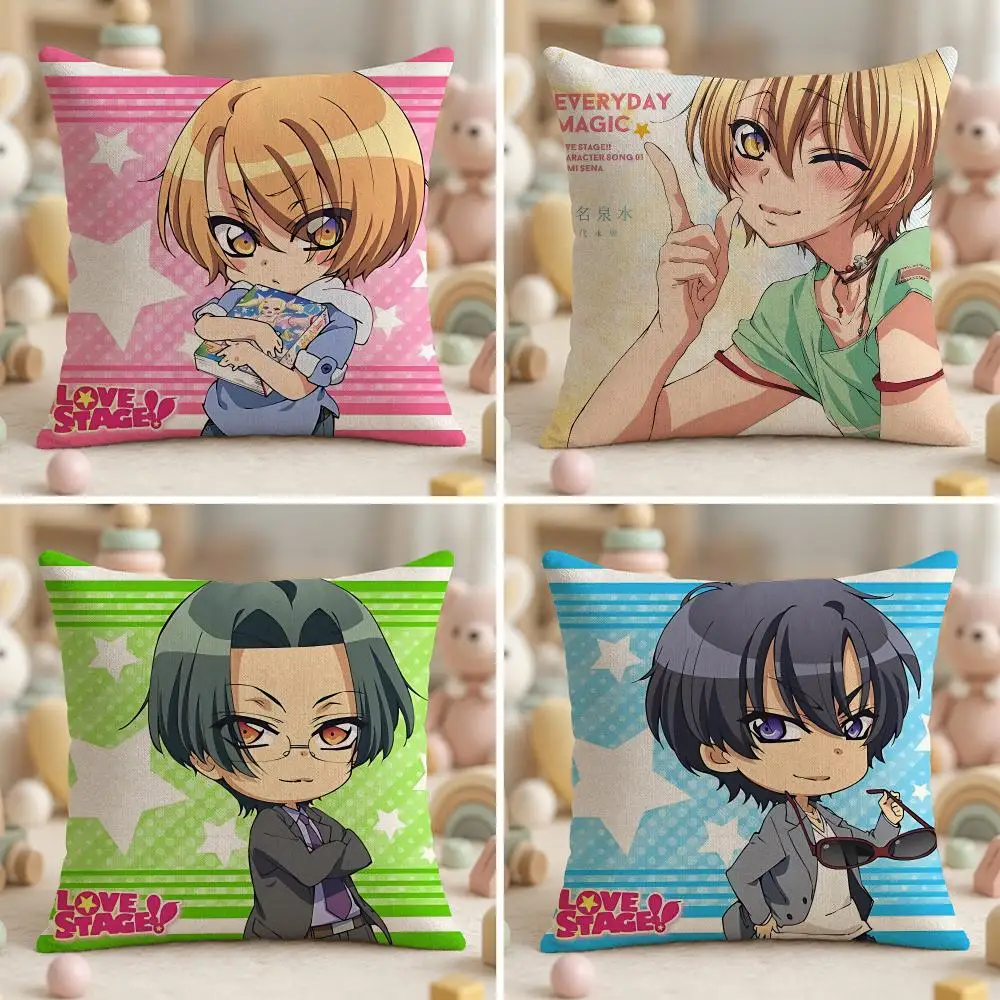 BL Anime L-Love StageS Cushion Cover Ultra Soft Throw Pillow Cover Skin Friendly for Sofa Bed Home Decor Gift