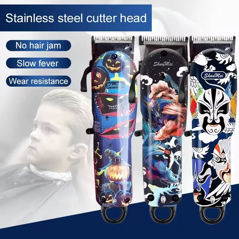 WAIKIL-مقص شعر احترافي للرجال ، أسلوب جرافيتي ، ماكينة تشذيب لاسلكية وقابلة لإعادة الشحن ، تدوم طويلاً ، موضة