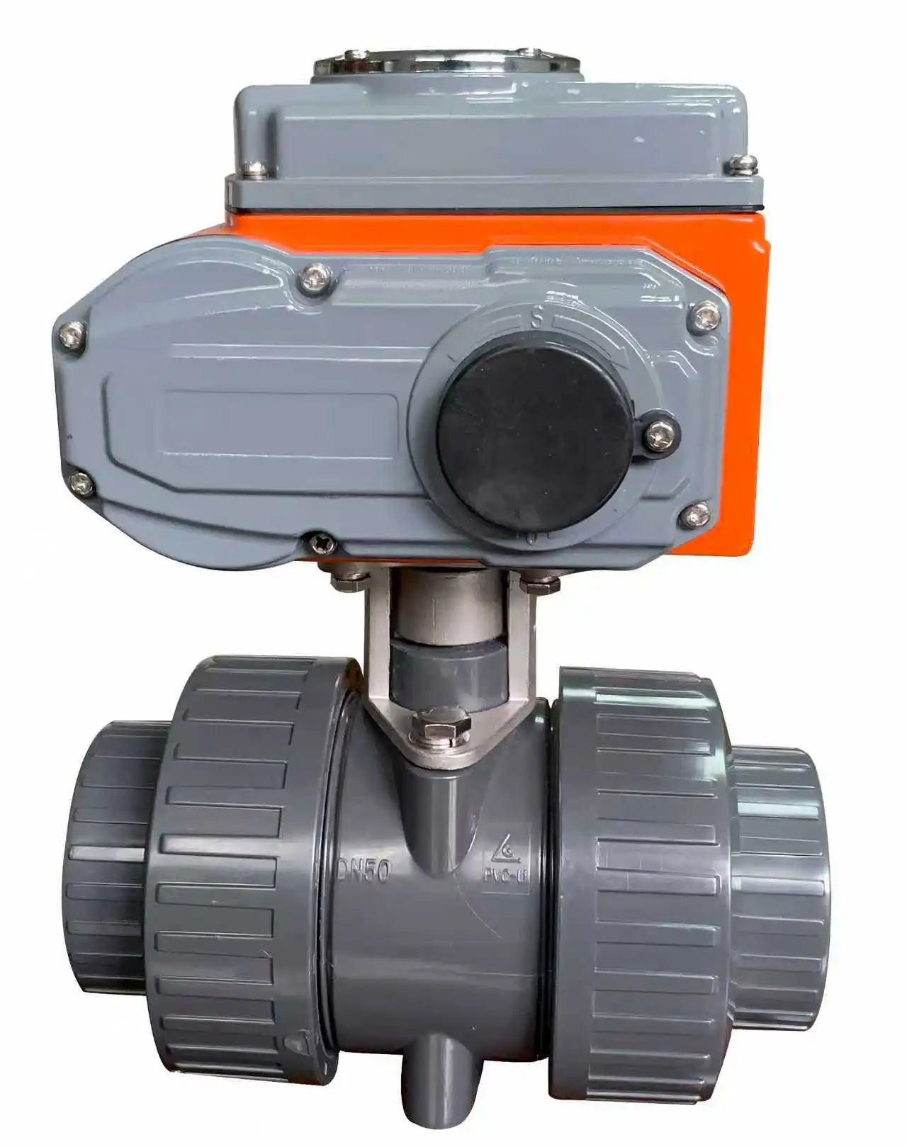 DN80 3 Inch 12V DC Waterproof PVC Ball Valve with 2-Way Modulating Electric Actuator Motor Customizable OEM Water Supply