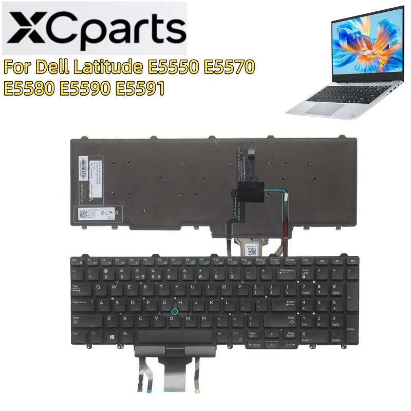New Replacement Laptop Keyboard Backlit for DELL Latitude E5550 E5570 E5580 E5590 E5591 5580 5590 Series Laptop Pointer US
