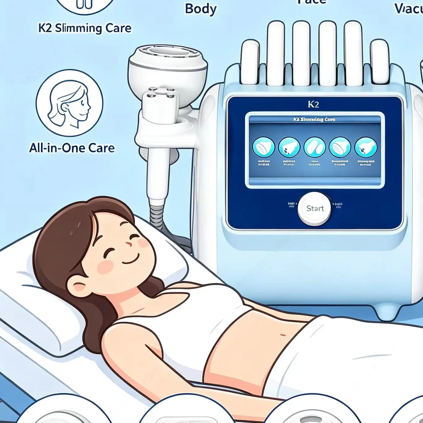 Upgraded New K2 Venus Legacy Cavitation Cellulite Treatment Massage Multipolar Vacuum Fat Removal Lipo lase Machine