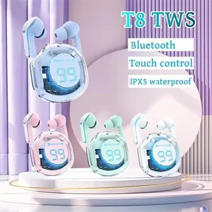 T8 TWS Wireless Bluetooth -Headset, Sportspielkopfhörer, Ohrhörergeräuschreduzierung, niedrige Berührungsregelung für Telefone 8 Hauptverkäufe Bluetooth -Ohr -Telefon mit schwerer - №8