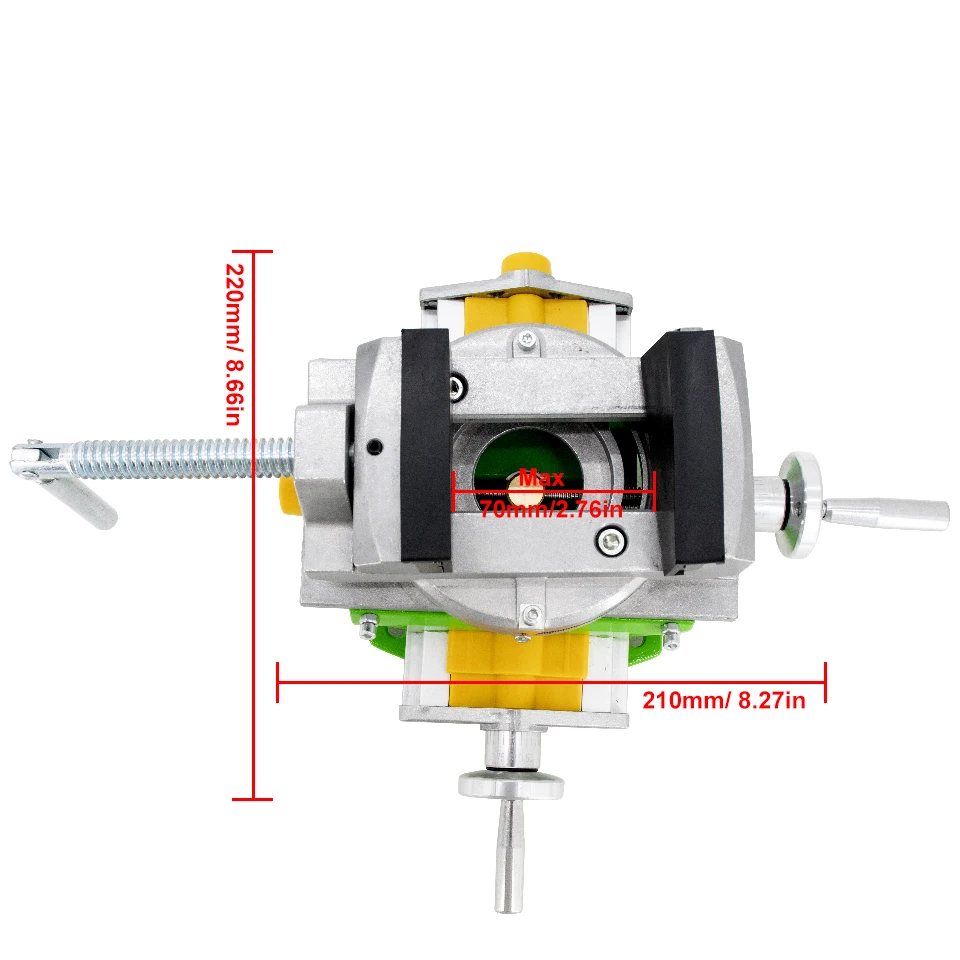 2 in 1 Precision Milling & Drilling Vise – Aluminium Alloy Compound Worktable with Swivel Base & Compound Slide for Mill Drill
