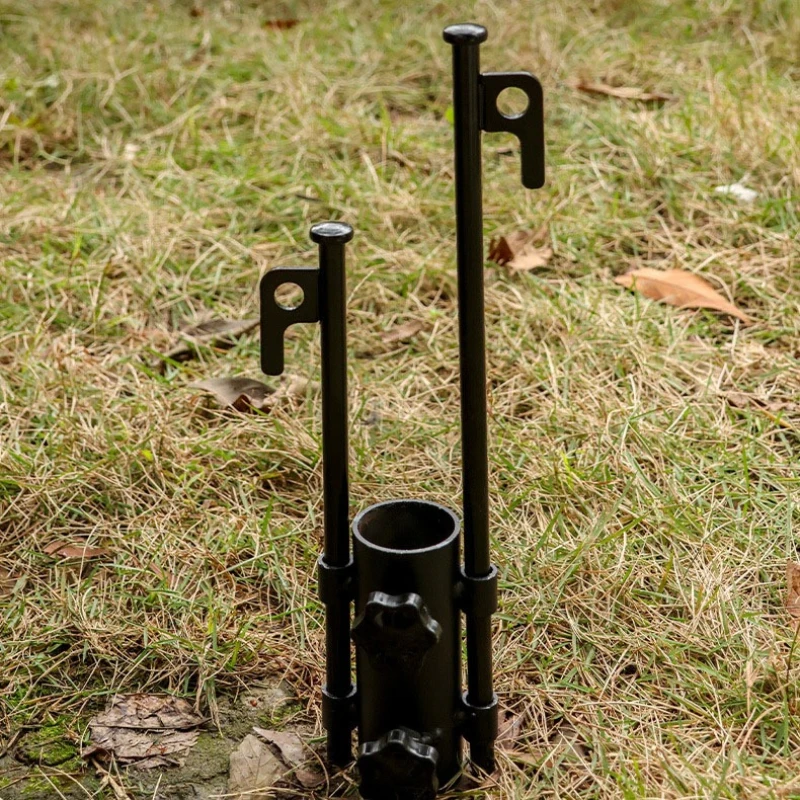 2PCS Camping Tent Rod Holders,Reinforced Windproof Awning Rod Holder, Tent Fixed Tube Pole Stand for Camping Fishing Hiking view 4