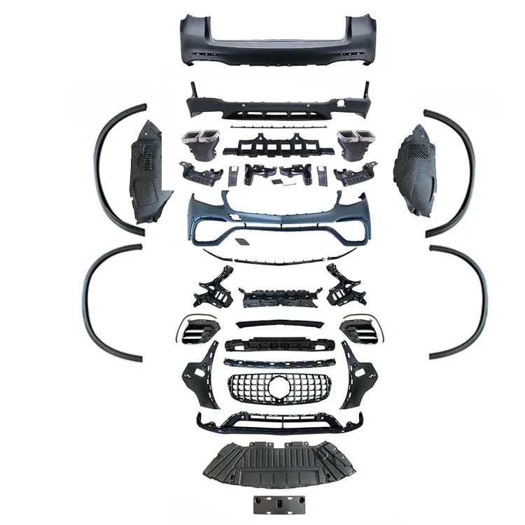 

Damei GLC Class X253 Body Kit Change To 63 Front Bumper Assembly Grille Rear Lip Body Kits For Mercedes Benz GLC 2016-2019