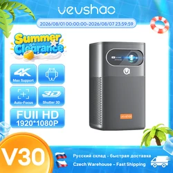 Vevshao V30 3D 4K Mini Projector Cinema Smart Android WiFi Portable 1080P Home Theater Video LED DLP Projector with Battery