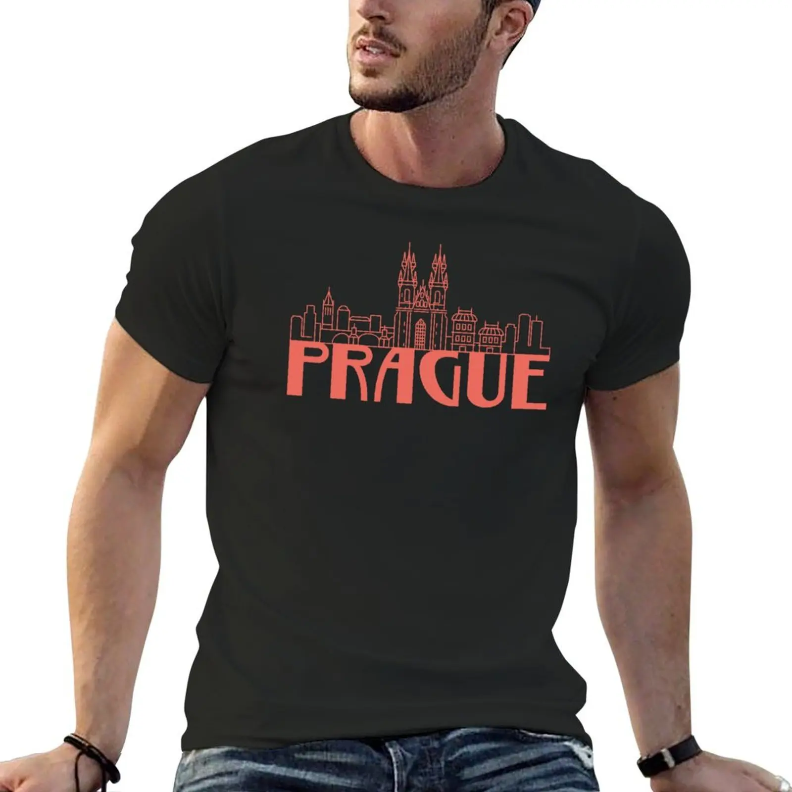 Prague Czech T-Shirt basketball graphic tees summer top funny t shirts men