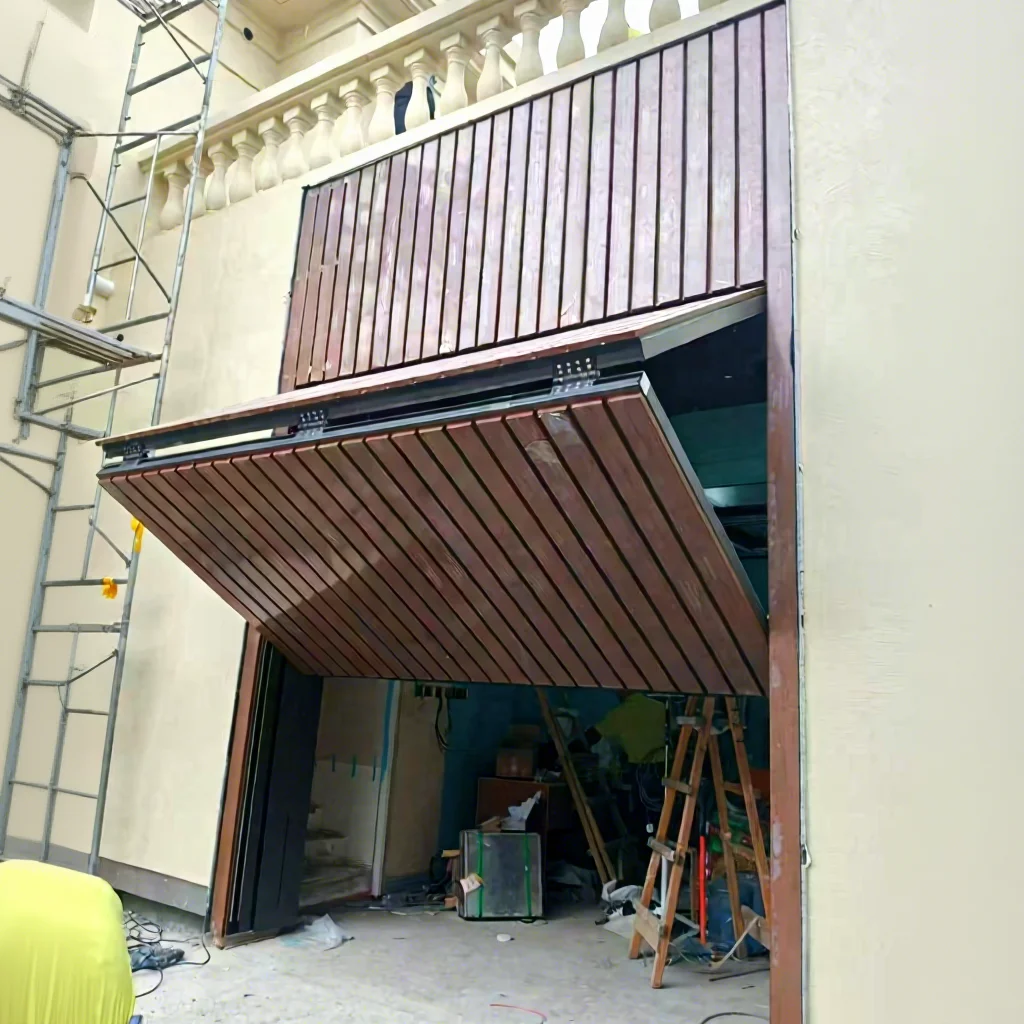 Customization Customizable Durable Automatic Retractable Aluminum Garage Door | Modern Design | Industrial Villa Use