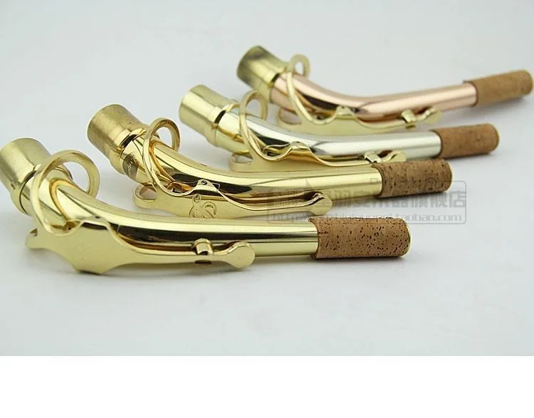 Saxophone E-flat midrange curved neck tube, flute head with two sections of phosphor copper tube with a diameter of 24.5