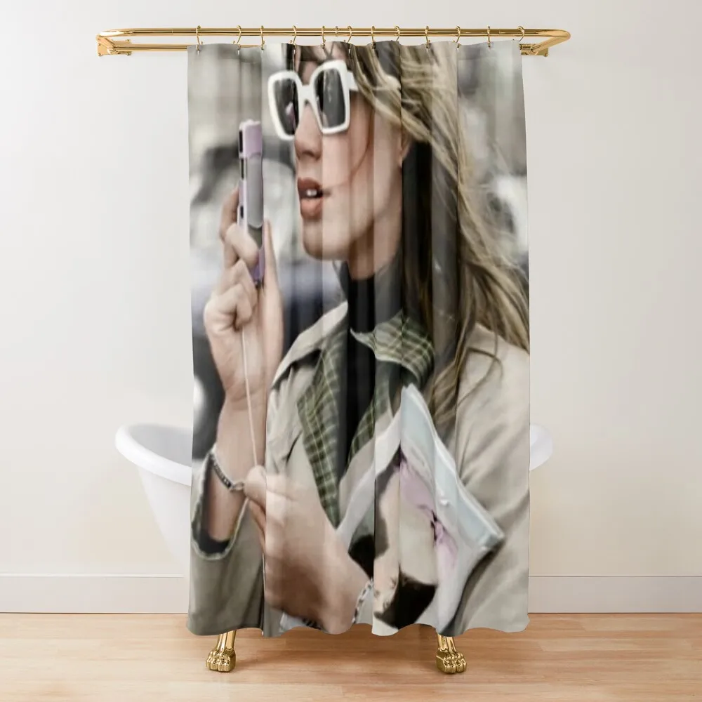 

Franoise Hardy in colour Shower Curtain Modern Accessory Bathrooms Shower Bath Bathroom Decor Curtain