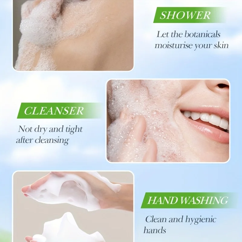 100g Sadoer Aloe Vera Essential Oil Soap, Gentle Cleansing, Moisturizing and Nourishing, Rich in Aloe Vera Essence, Quickly Removes Dirt and Oil, Leaving Skin Delicate and Smooth, Cleansing Face and Body Soap