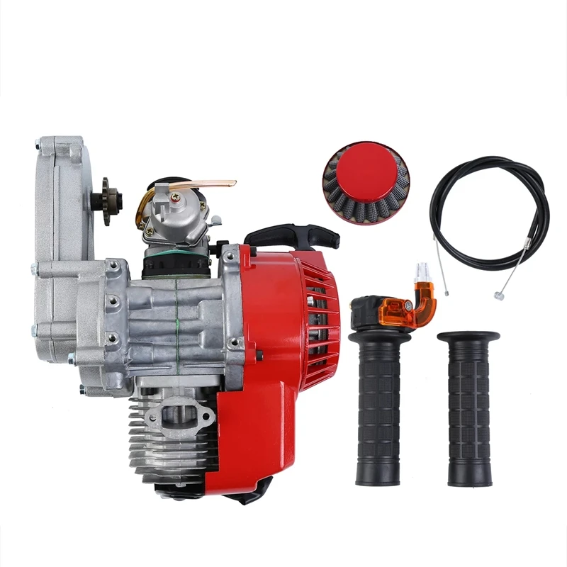 Pocket Bike Engine 2 Stroke Pull Start Engine Motor 49Cc Engine Mini Pocket Pit Quad Dirt Bike ATV With Handel Bar