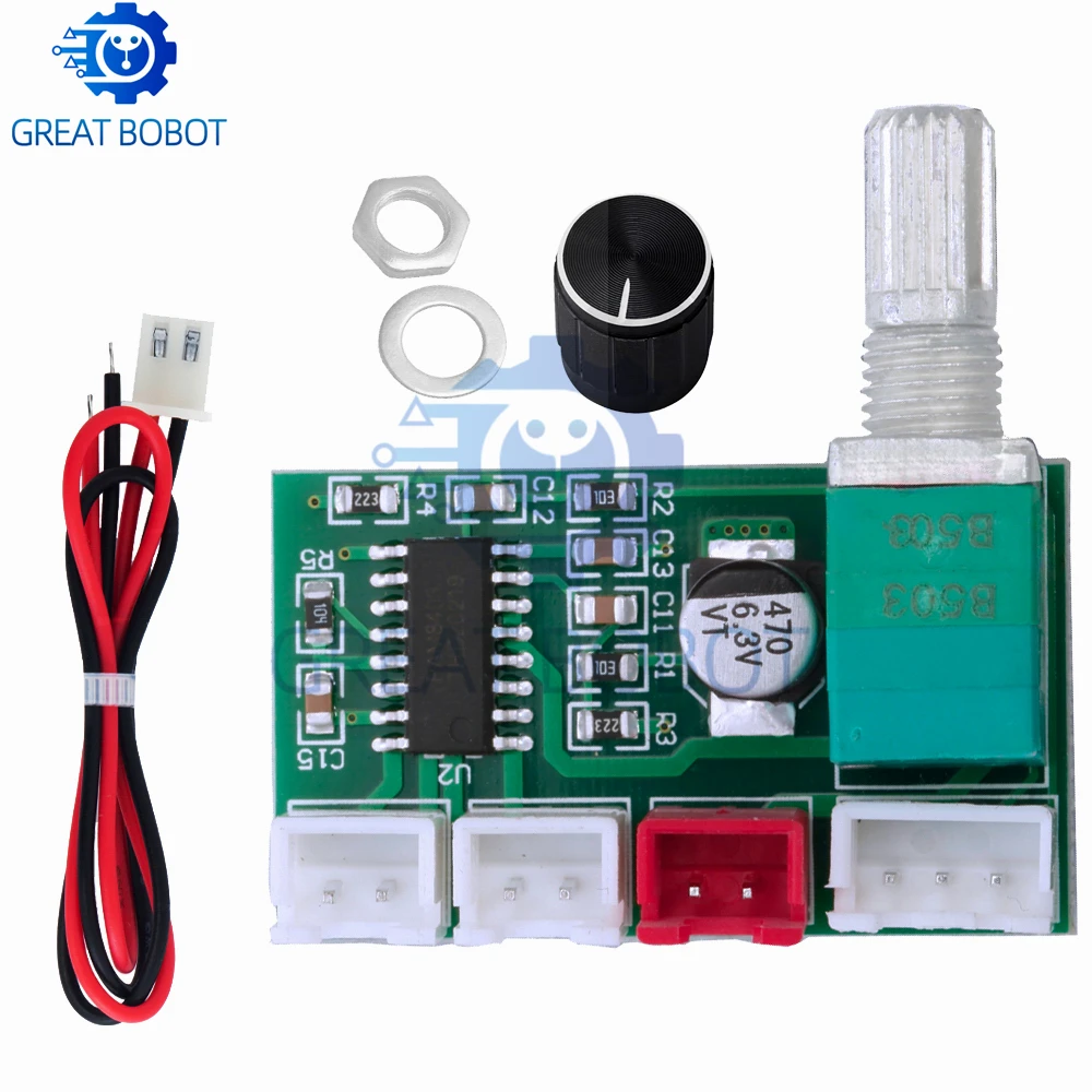 XH-A154  DC5V Power Supply Micro Digital Amplifier Board Module PAM8403 Speaker Amp Module With Knob 3W+3W