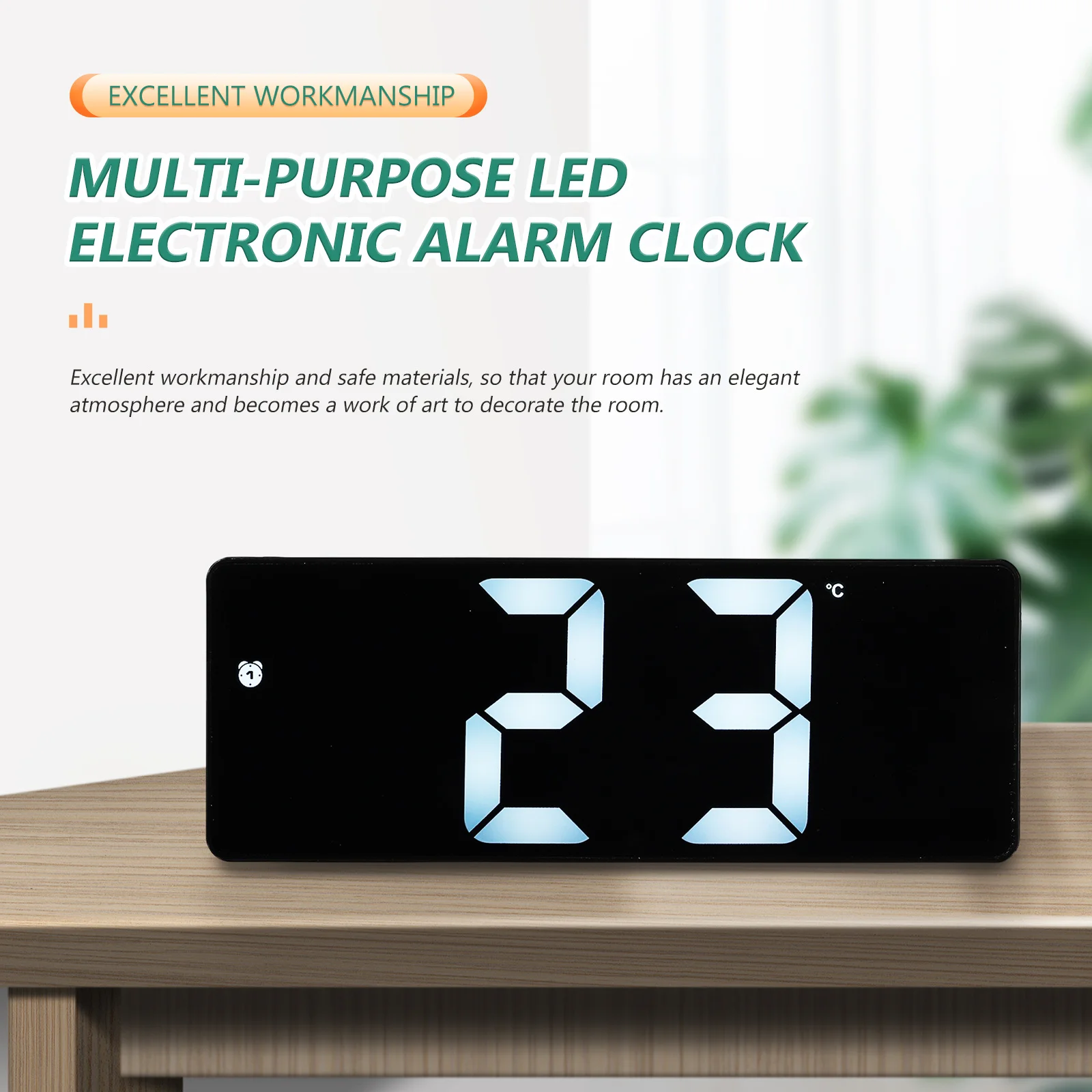 Digital Alarm Clock Large Display Led Clock For Bedroom Kitchen Office Home Decor Simple Electronic Timepiece