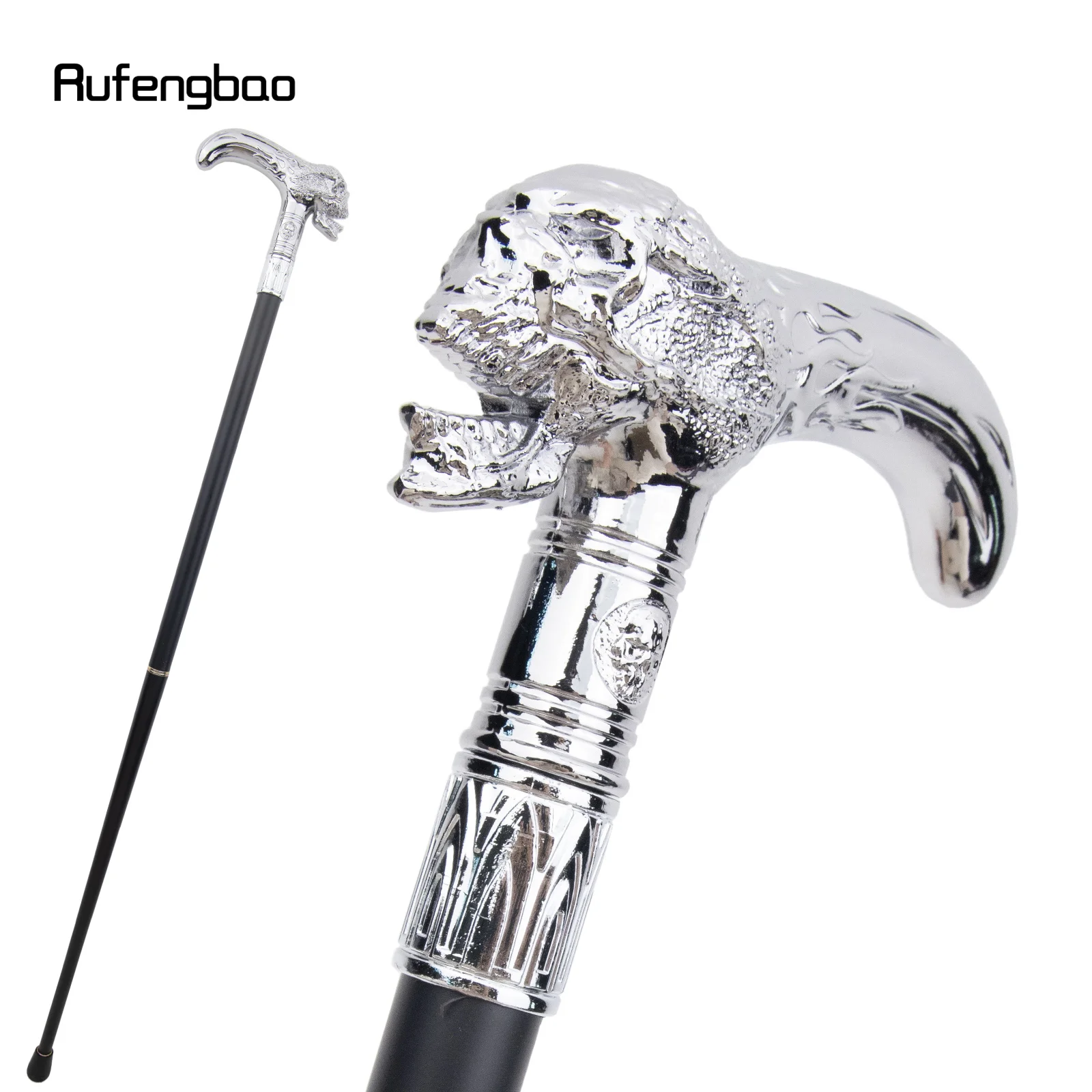 

White Skull Head Cane Fashion Decorative Stick Gentleman Elegant Cosplay Cane Knob Crosier Performance Stage Cane 90cm