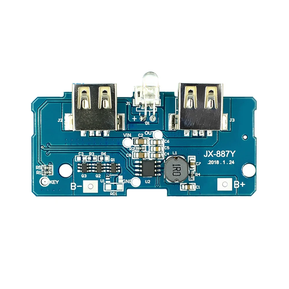 5V 2A Power Bank Charger Module Charging Circuit Board Step Up Boost Power Supply Module 2A Dual USB Output 1A Input