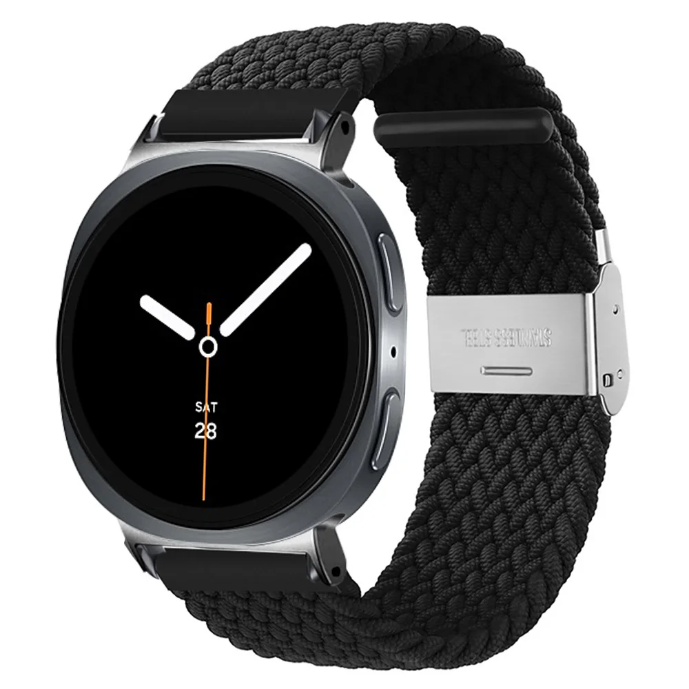 Für Samsung Galaxy Watch 8 8Classic Ultra Armband aus gewebtem Nylon mit Edelstahl-Schnalle, Galaxy 8 40 mm, 44 mm, 46 mm, 47 mm