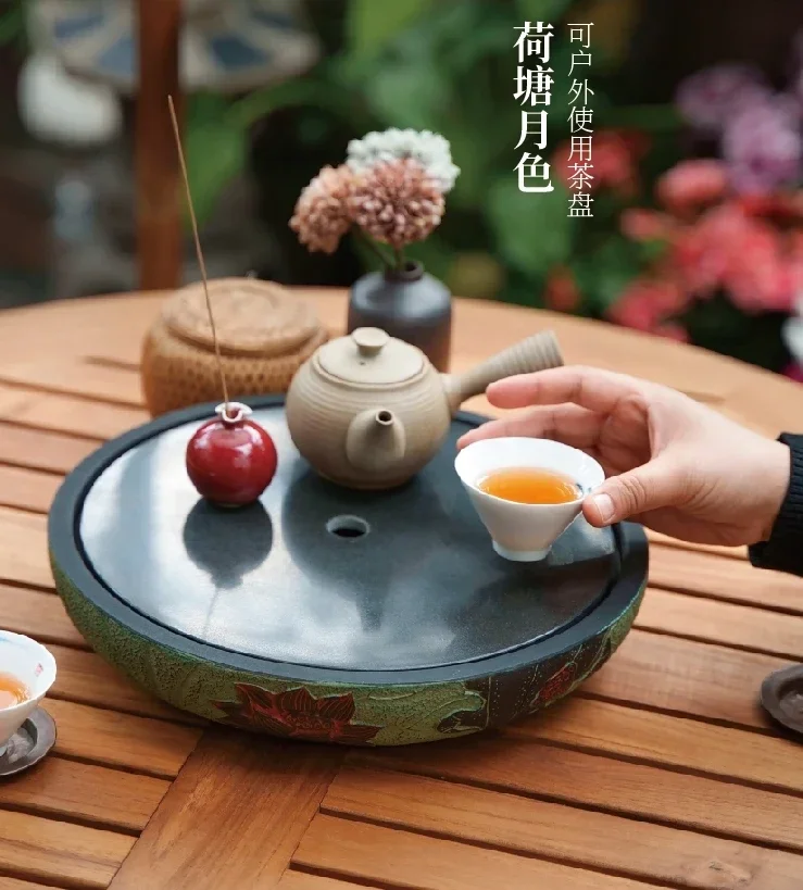 courtyard garden layout outdoor tea tables tea trays balconies terraces landscape design and decorative decorations