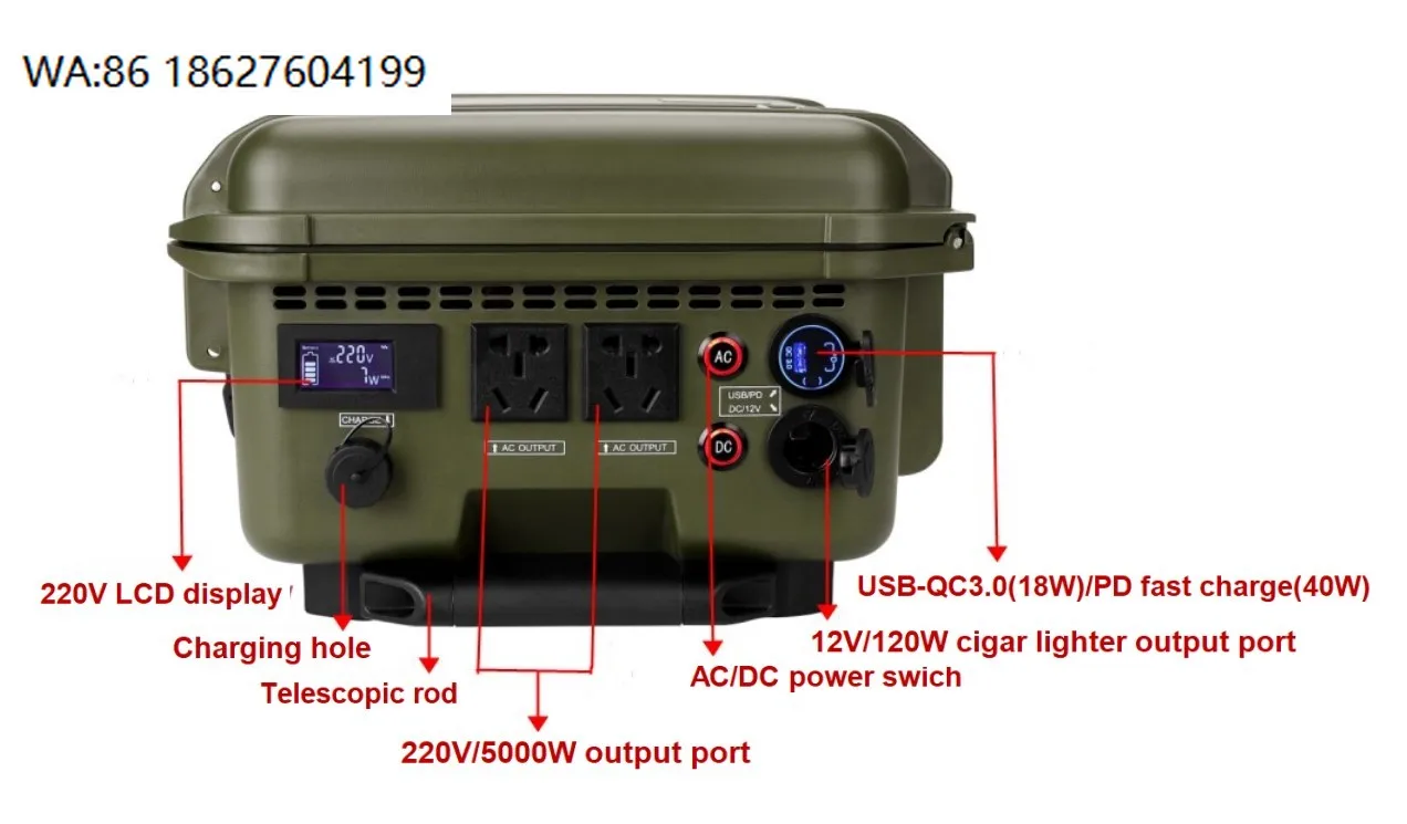 5000W 6253Wh Industrial Portable Solar Power Station High Power Solar Inverter Outdoor Construction Emergency Generator