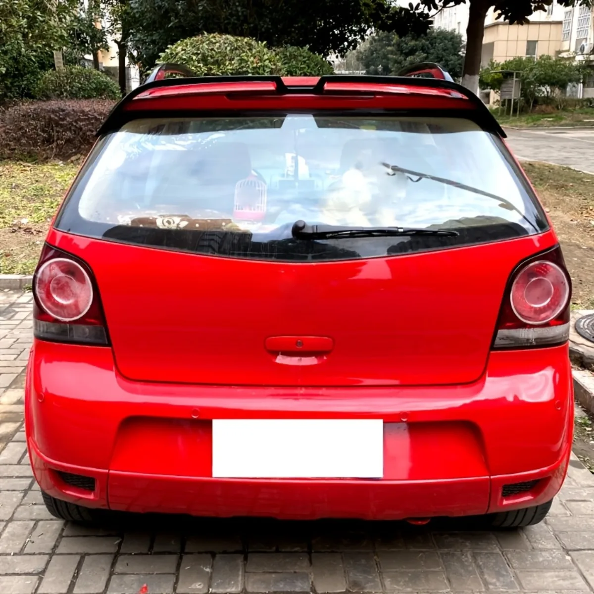 Car Rear Trunk Spoiler Wing For Volkswagen VW Polo 9N 2003 2004 2005 2006 2007 2008 Tail Trunk Lip Body Kits Tuning Glossy Black view 6