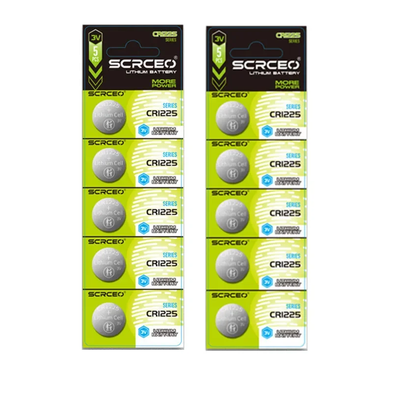 CR1225 3V Lithium Button Battery 50mAh For Watch Toy Remote Control Compatible With Various Electronic Devices