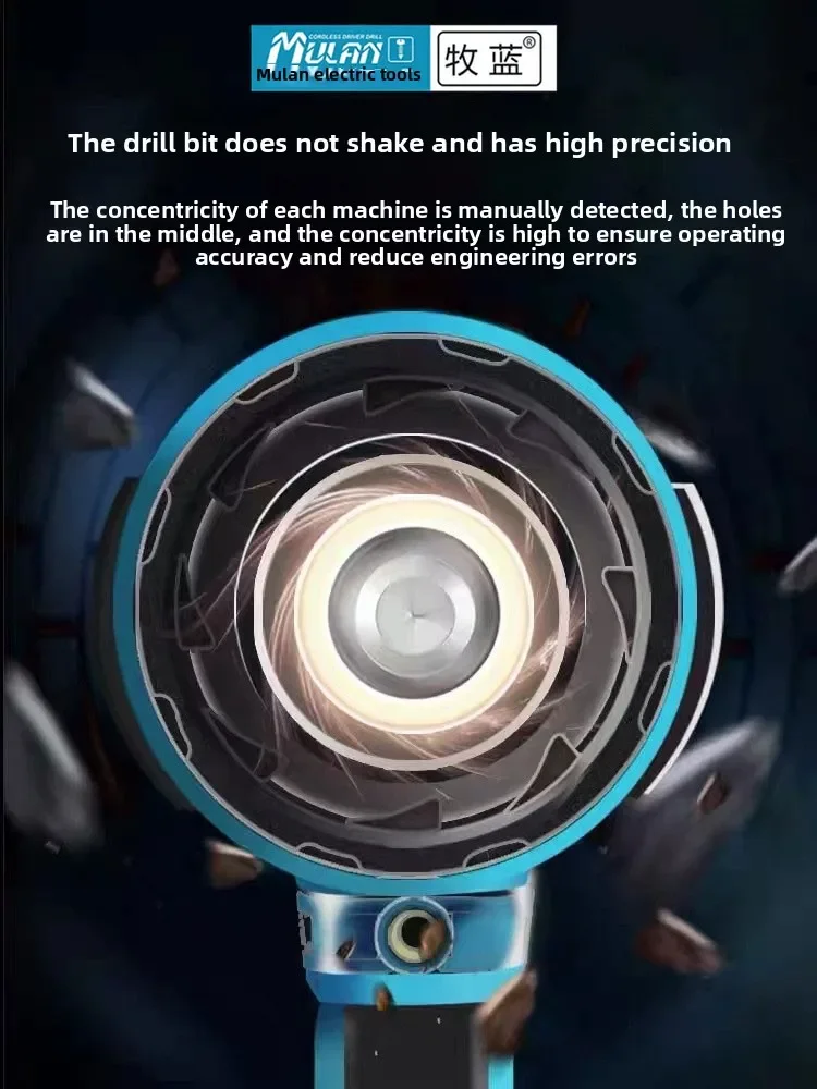 مثقاب كهربائي ليثيوم بدون فرش 110 فولت/220 فولت مثقاب كهربائي قوي لاسلكي مع وظيفة مفك براغي تيار متردد #4