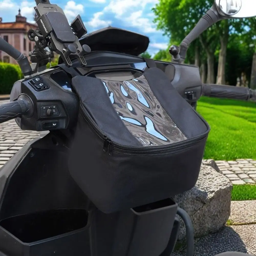 Durable Large Capacity Mountain Bike Bag Waterproof Viewing Window Electric Scooter Bag Bicycle Front Bag