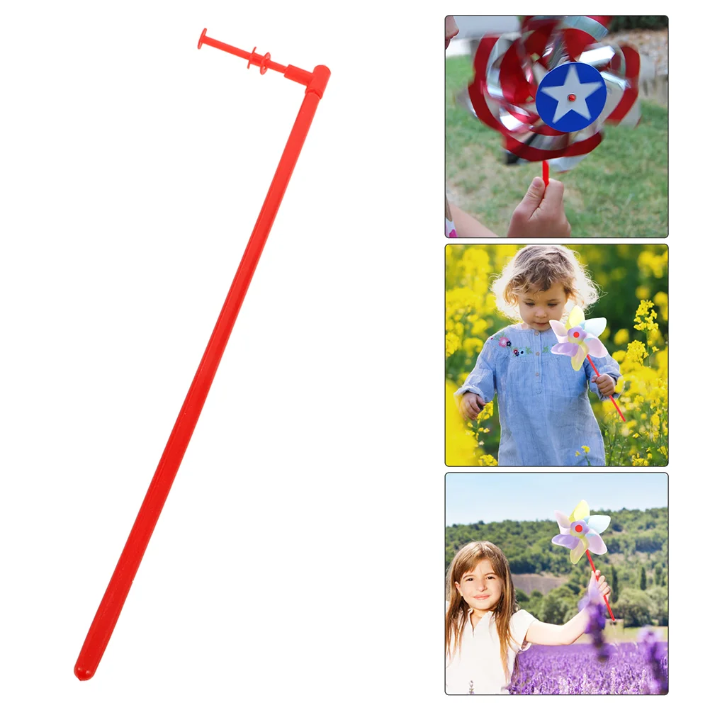 

15 PCS Windmill Accessories Handheld Pinwheel Rods Garden Head Replacement Parts Bars Poles Reusable Red