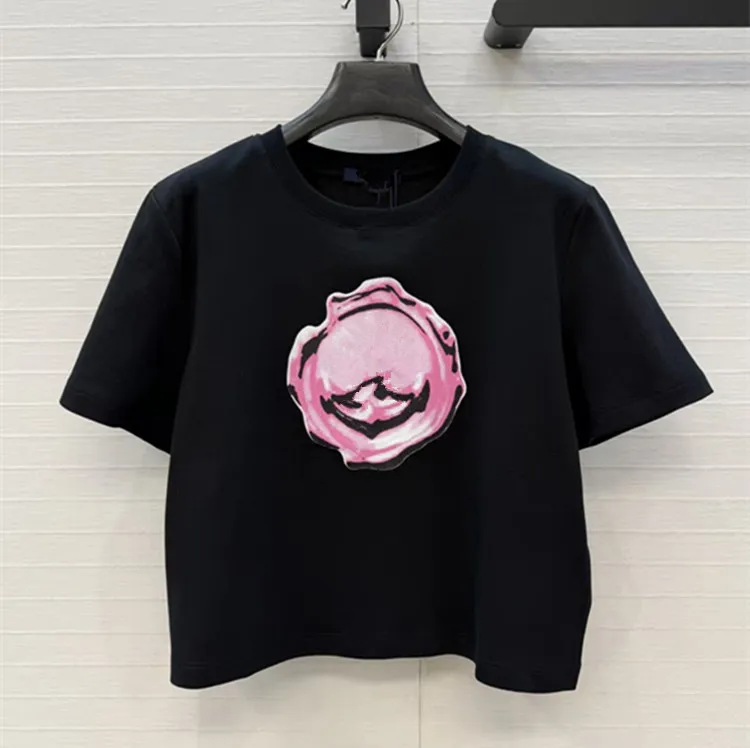 

Customization European women's clothing - New summer styles for 2026 Round-neck short-sleeved printed cotton short T-shirt