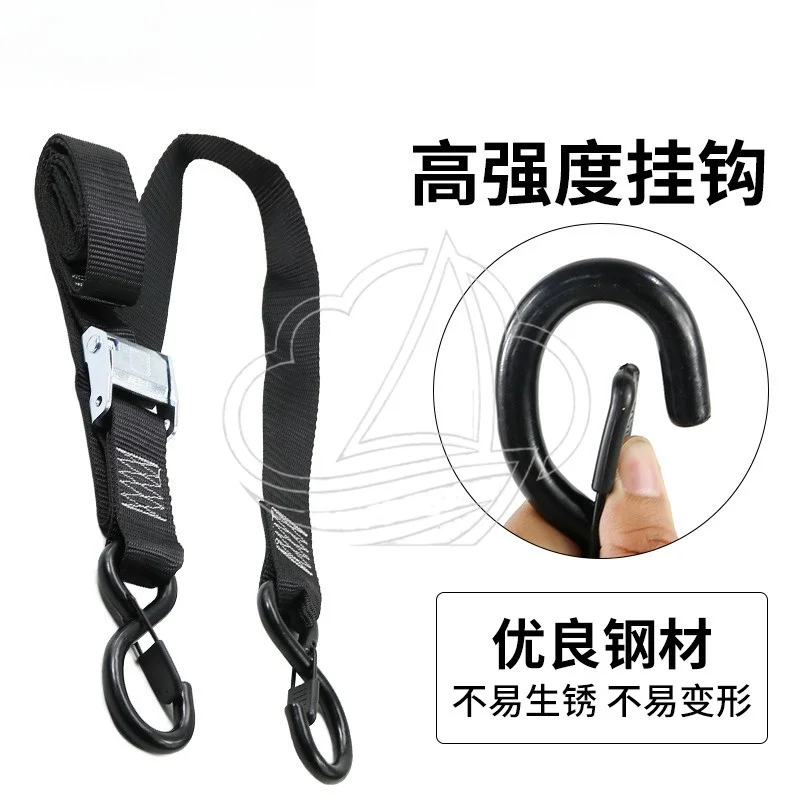 1.5 Inch Cam Buckle Tie Down Strap With Lock S Hook Heavy Duty Cargo Lashing Belt For Motorcycle Fixing