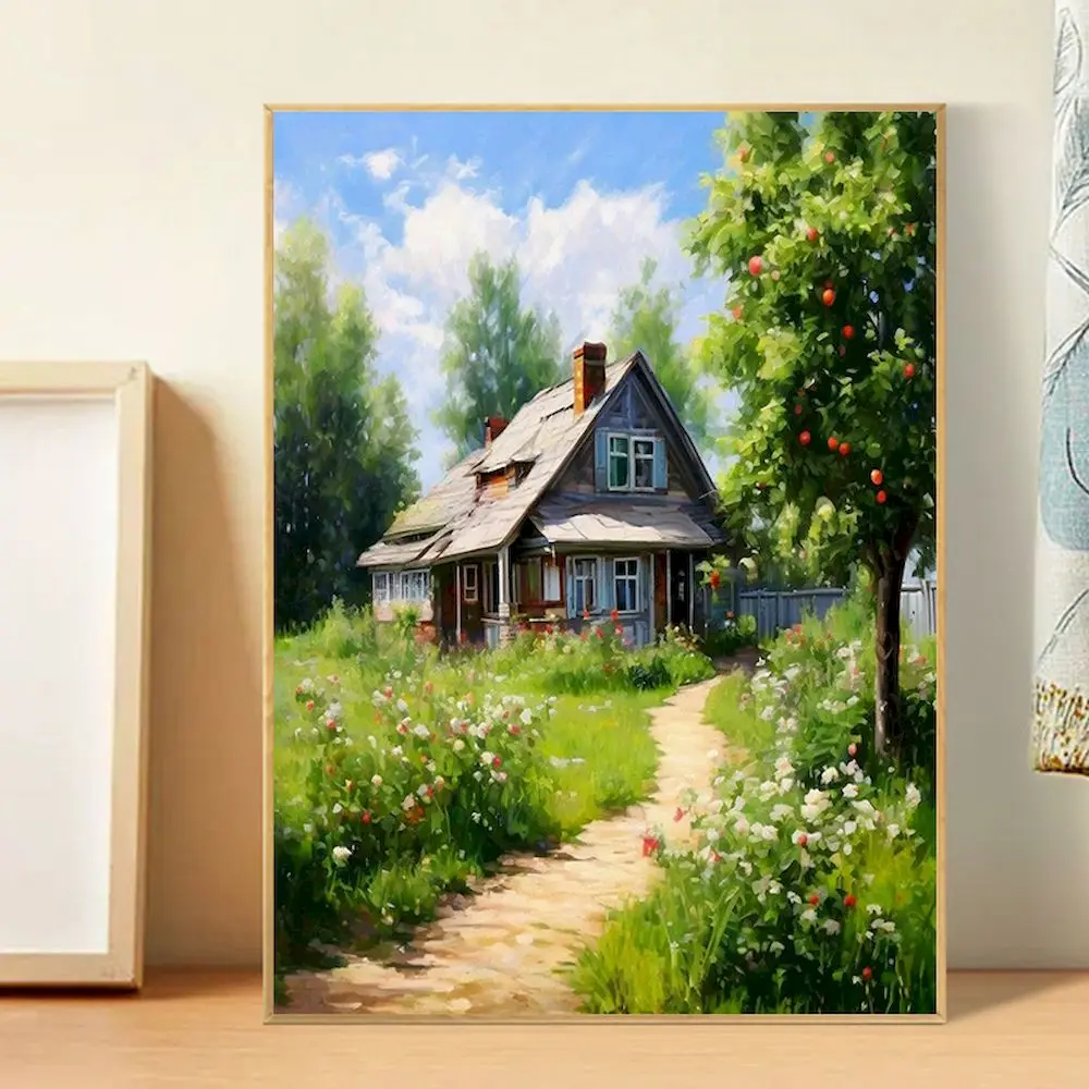 PhotoCustom Oil Paint By Numbers Painting On Numbers For Adults Diy Beach Landscape Gift Home Garden Handmade On Canvas New