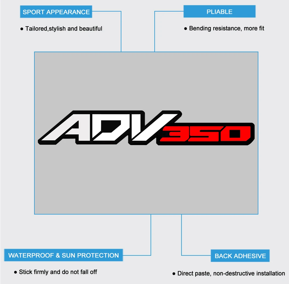 Naklejki na motocykl odblaskowa naklejka na kierownicę wodoodporna ADV 350 akcesoria dla Honda ADV350 ADV-350 2022 2023 2024