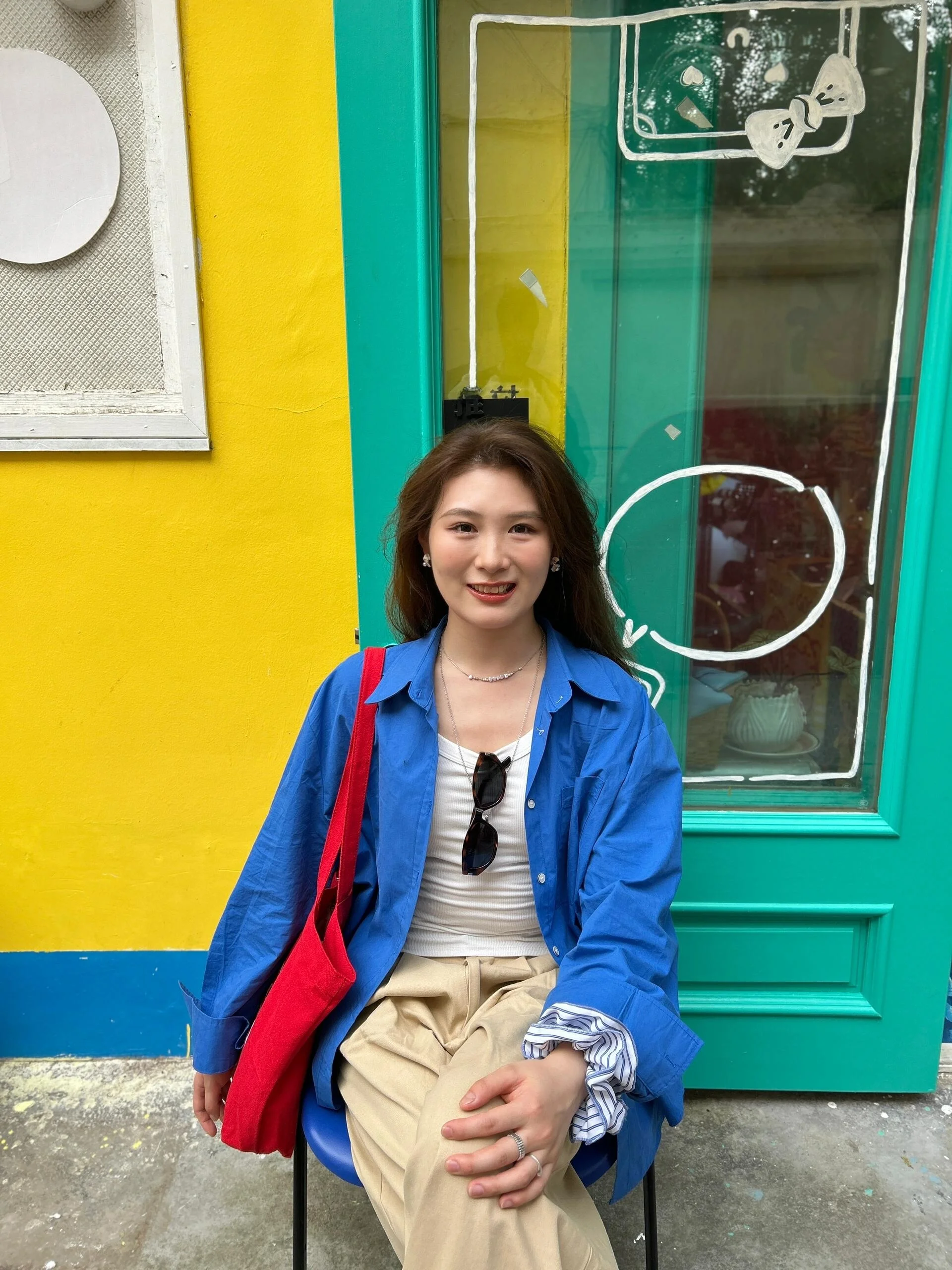 

Spring 2026 New Sle Women's Loose Fit Long Sve Klein Blue irt Korean Chic Collar Top Coat Casual Pure Color