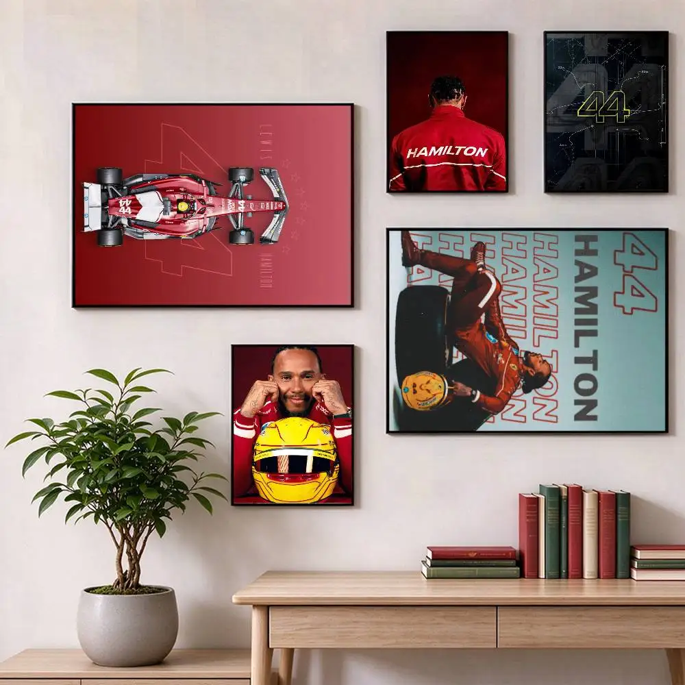 44 Lewis HamiltonS  Poster Waterproof Wall Art Sticker For Bar Living Room Vintage Decor High Quality Print Gift
